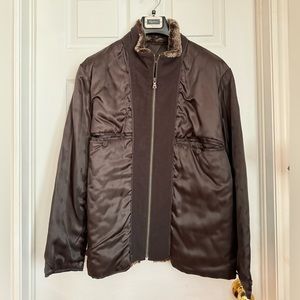 Classic Mens Danier brown leather jacket with vest New condition premium quality